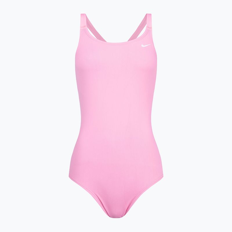 Nike Hydrastrong Solid Fastback dámské jednodílné plavky růžové NESSA001-660