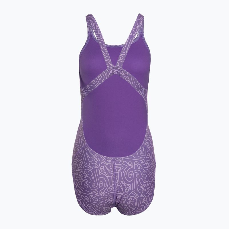 Dámské jednodílné plavky Nike Hydrastrong Multi Print Fastback space purple 2