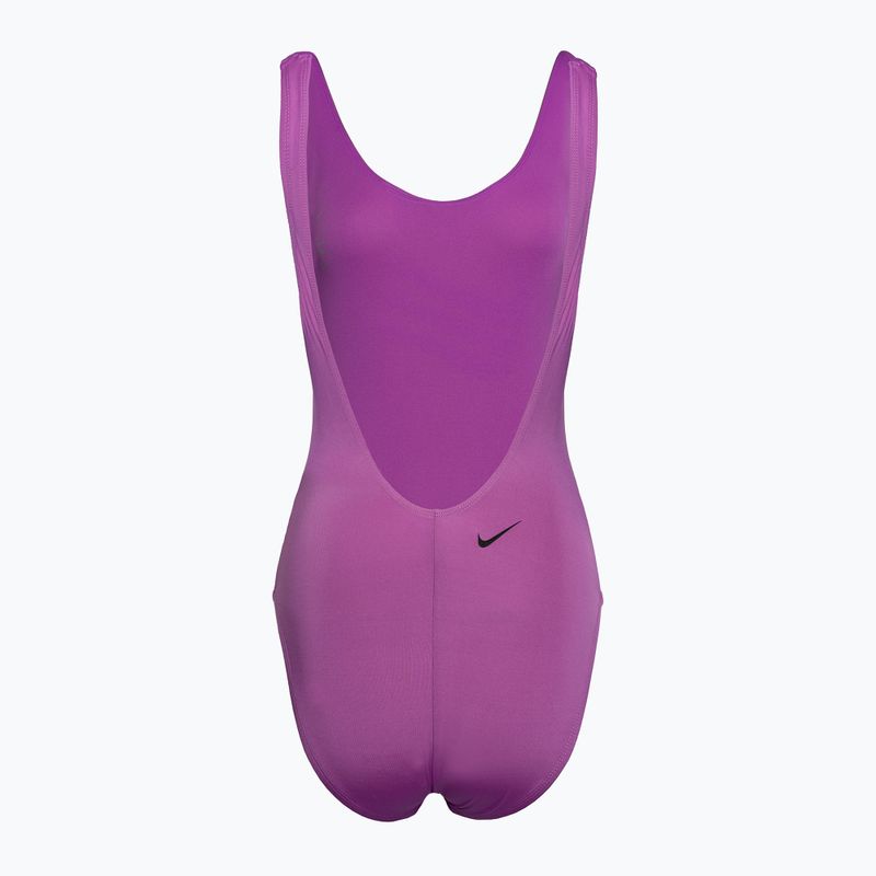 Dámské jednodílné plavky Nike Multi Logo U-Back fuchsia dream 2