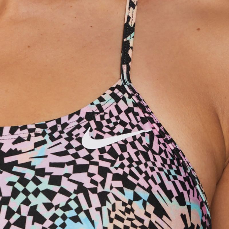 Dámské jednodílné plavky Nike Hydrastrong Multi Print pink bloom 6