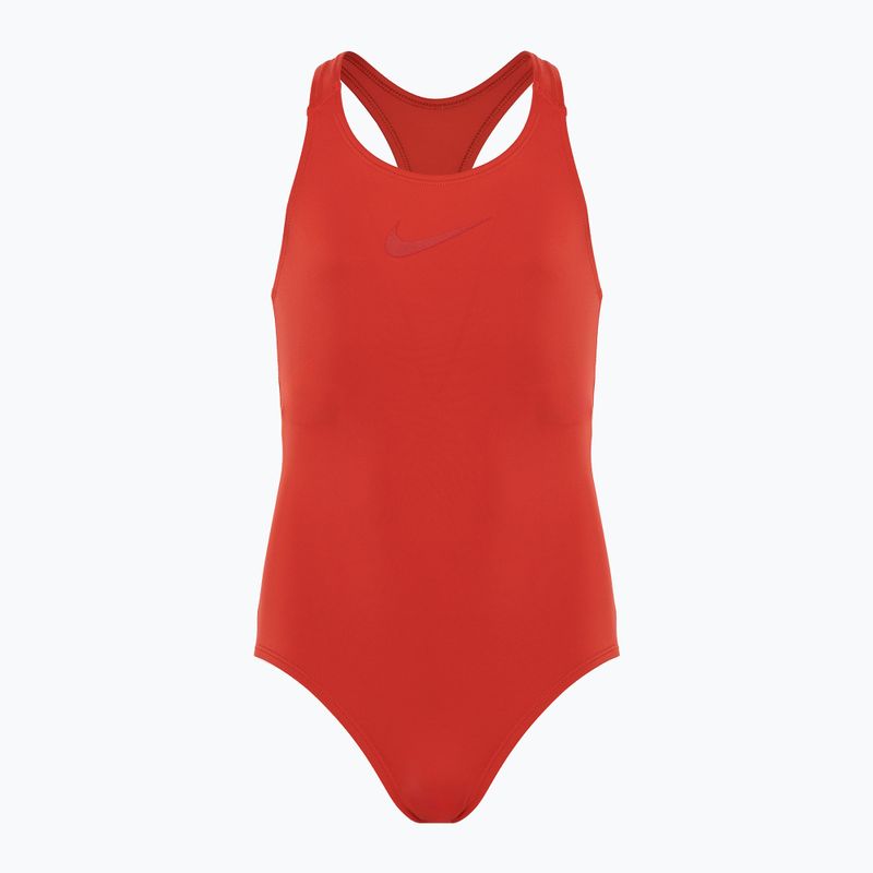 Dětské jednodílné plavky Nike Essential Racerback light crimson