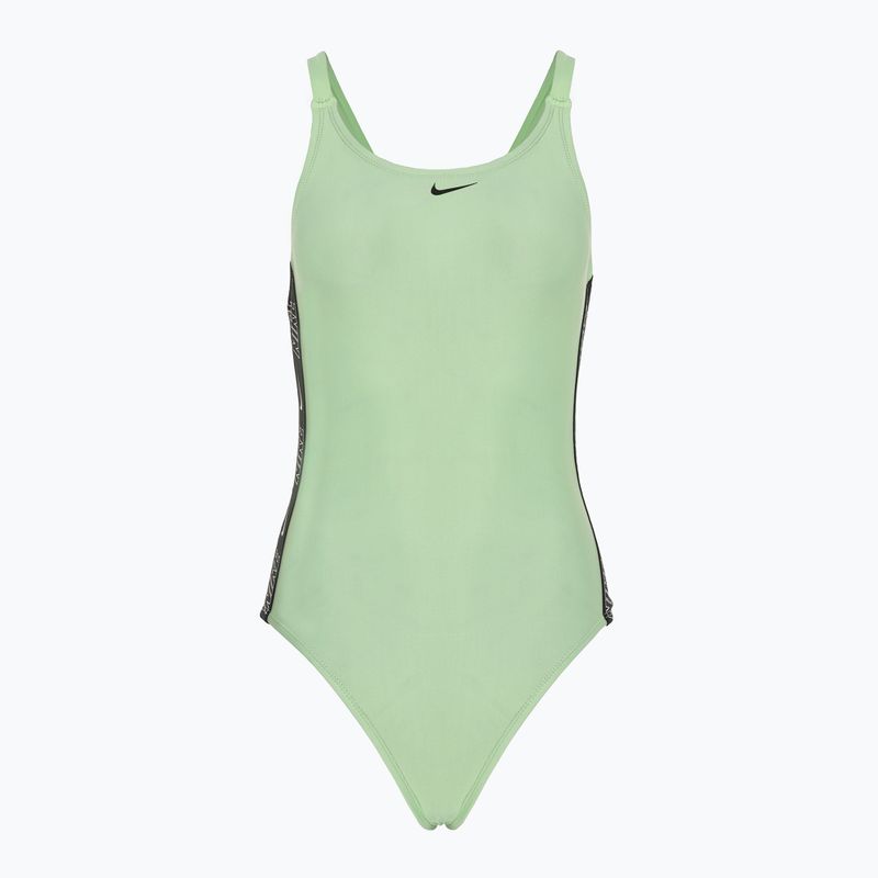 Dámské jednodílné plavky  Nike Logo Tape Fastback vapor green