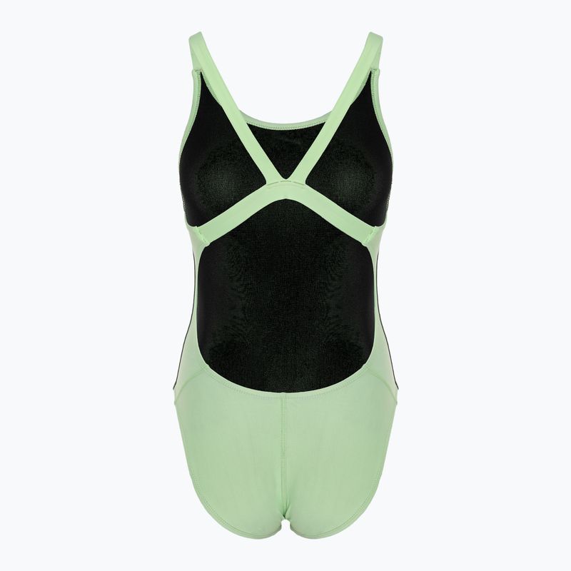 Dámské jednodílné plavky  Nike Logo Tape Fastback vapor green 2