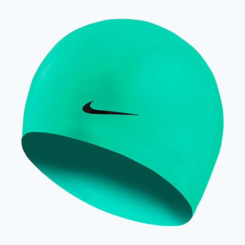 Dětská plavecká čepice Nike Solid Silicone green shock