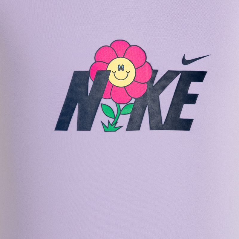 Dětské jednodílné plavky  Nike Multi Logo U-Back lilac bloom 3