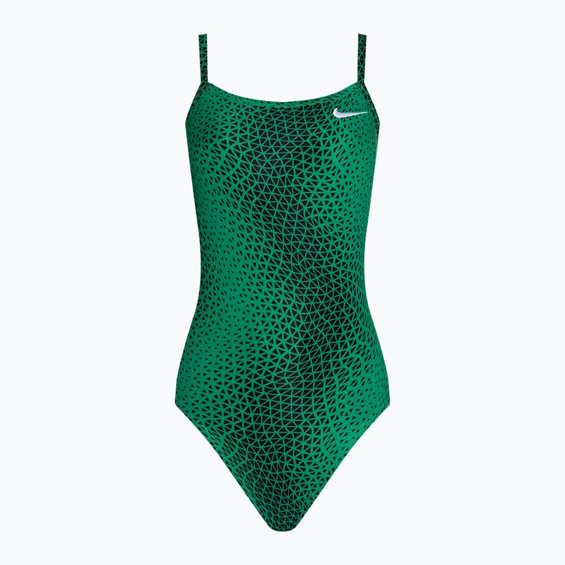 Dámské jednodílné plavky  Nike Hydrastrong Delta Racerback court green