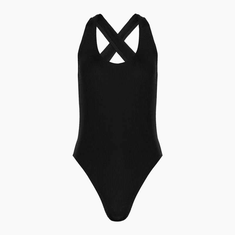 Jednodílné plavky Nike Elevated Essential Pucker Crossback black