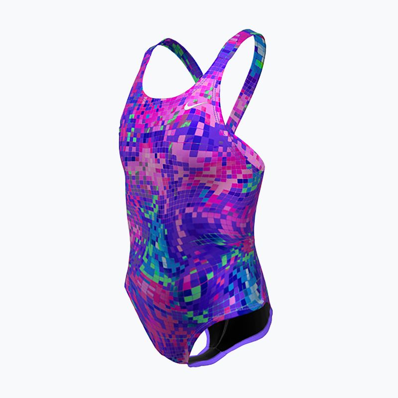 Dětské jednodílné plavky  Nike Hydrastrong Multi Print Fastback persian violet 3