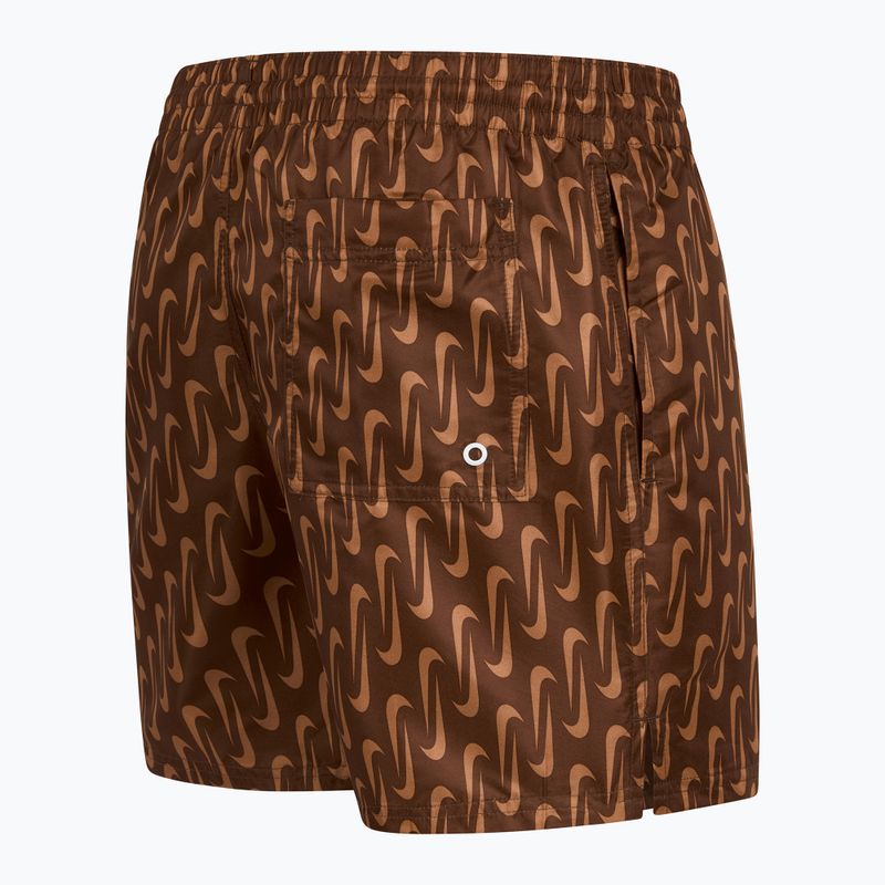 Pánské plavecké šortky Nike Swoosh Link 5" Volley cacao wow 3