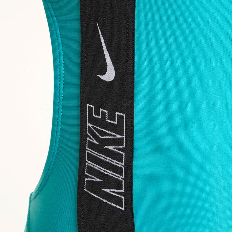 Dámské jednodílné plavky  Nike Logo Tape Fastback dusty cactus 3