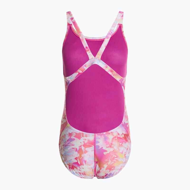 Dámské jednodílné plavky  Nike Hydrastrong Multi Print Fastback warm multi 2
