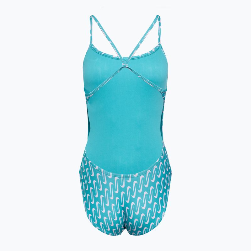 Dámské jednodílné plavky  Nike Hydrastrong Multi Print Cutout blue 2