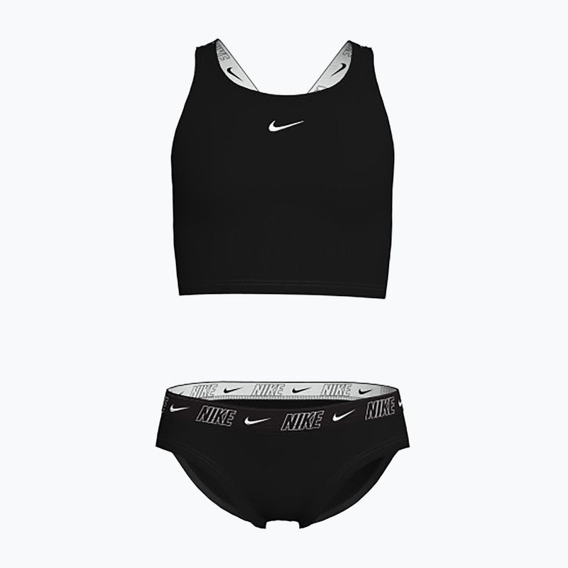 Dětské dvoudílné plavky Nike Logo Tape Crossback Midkini black