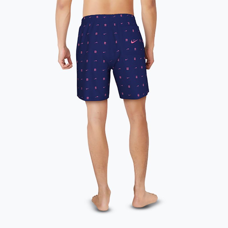 Pánské plavecké šortky Nike Luxe Letter 7" Volley midnight navy 3