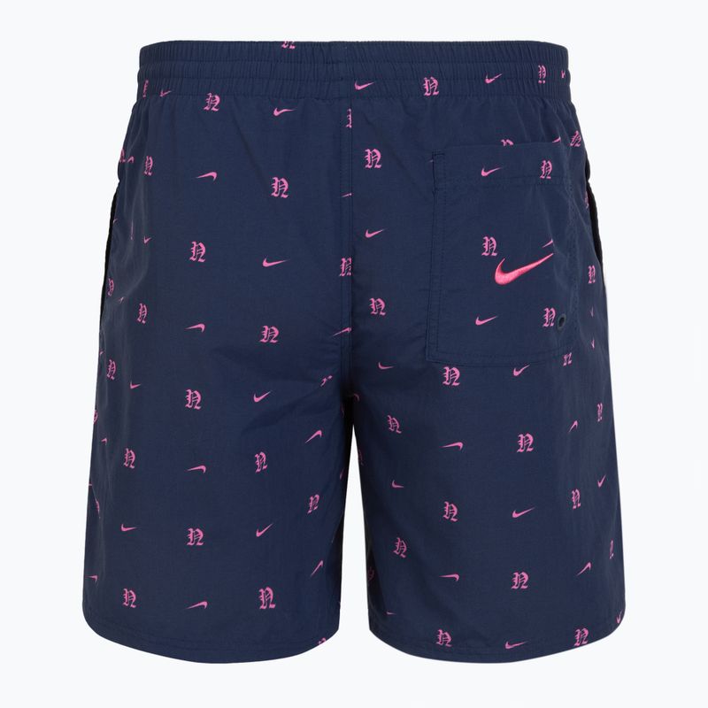 Pánské plavecké šortky Nike Luxe Letter 7" Volley midnight navy 2