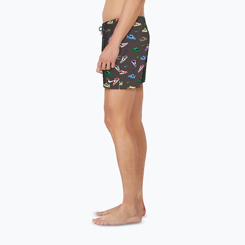 Pánské plavecké šortky Nike Multi Print 5" Volley baroque brown 4
