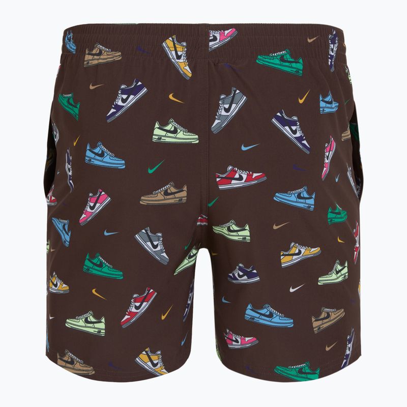 Pánské plavecké šortky Nike Multi Print 5" Volley baroque brown 2