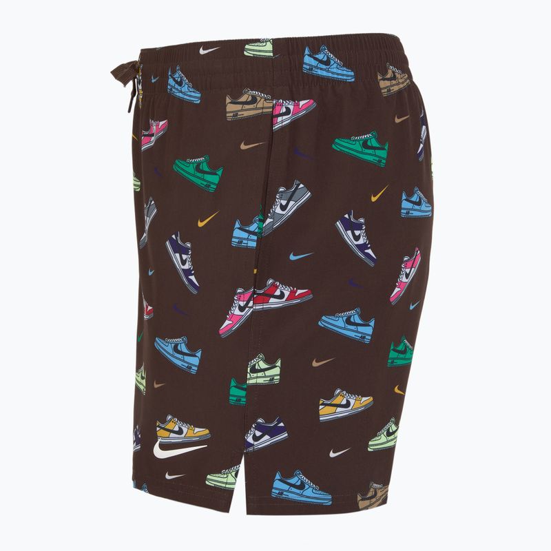 Pánské plavecké šortky Nike Multi Print 5" Volley baroque brown 3