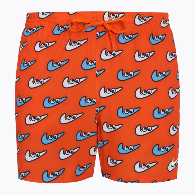 Pánské plavecké šortky Nike Multi Print 5" Volley orange blaze