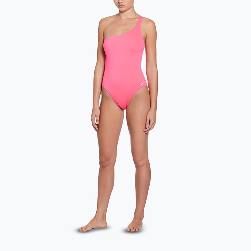 Dámské jednodílné plavky Nike Essential Asymmetrical hyper pink 2
