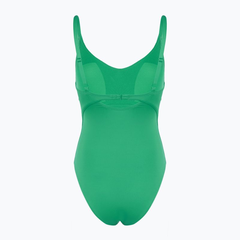 Dámské jednodílné plavky Nike Essential V-Neck stadium green 2