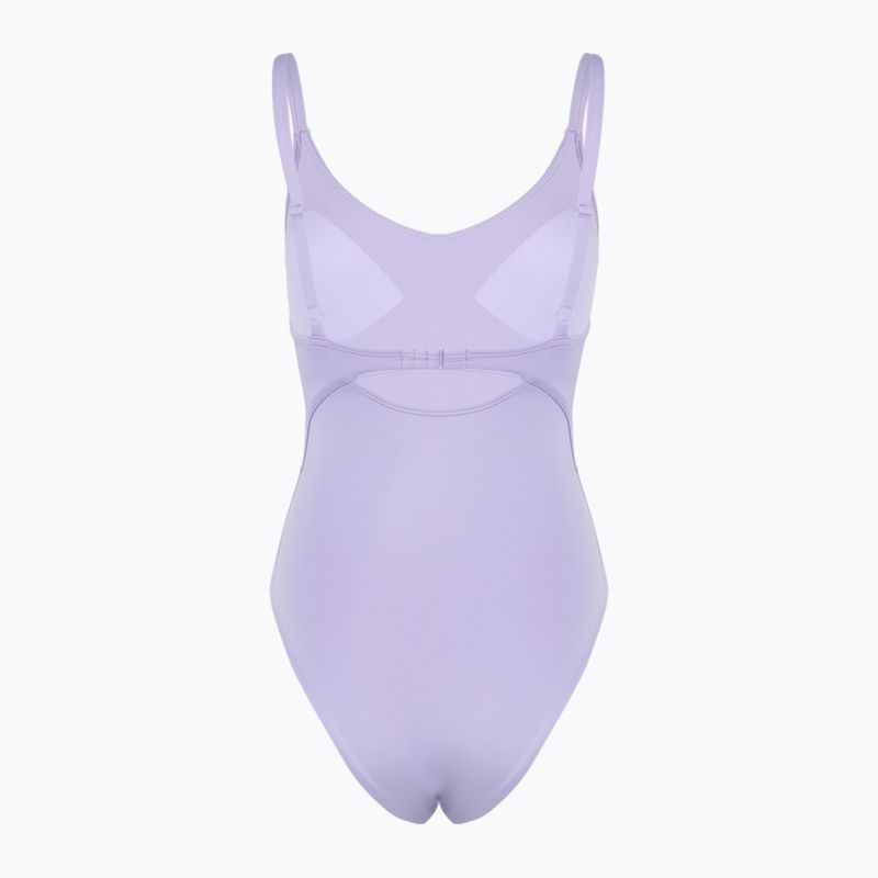 Dámské jednodílné plavky Nike Essential V-Neck hydrangeas 2