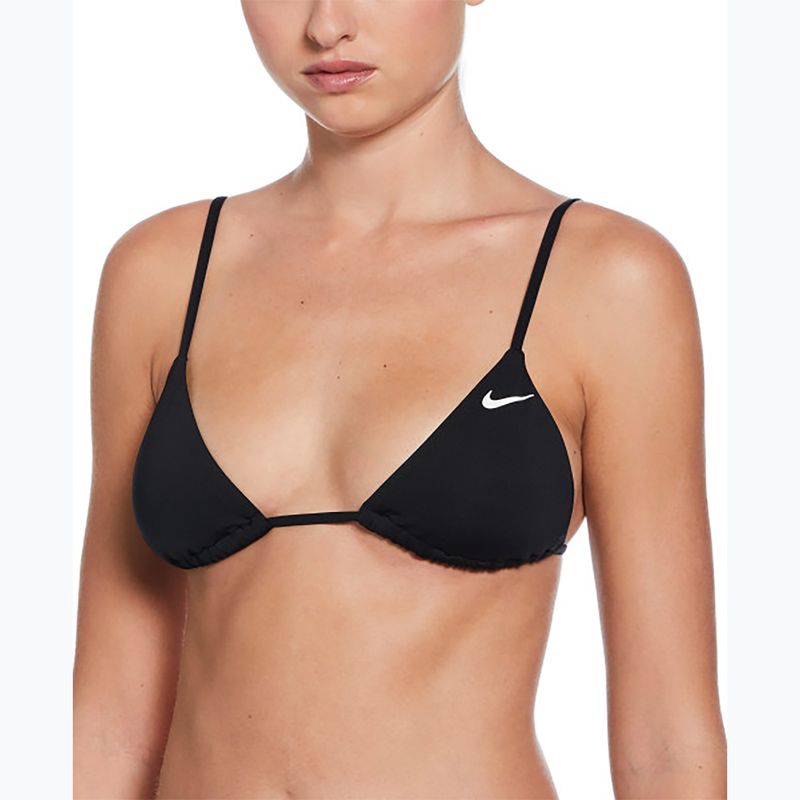 Horní díl plavek Nike Essential Triangle Bikini black
