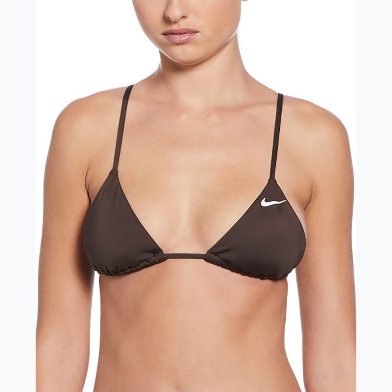 Horní díl plavek Nike Essential Triangle Bikini baroque brown