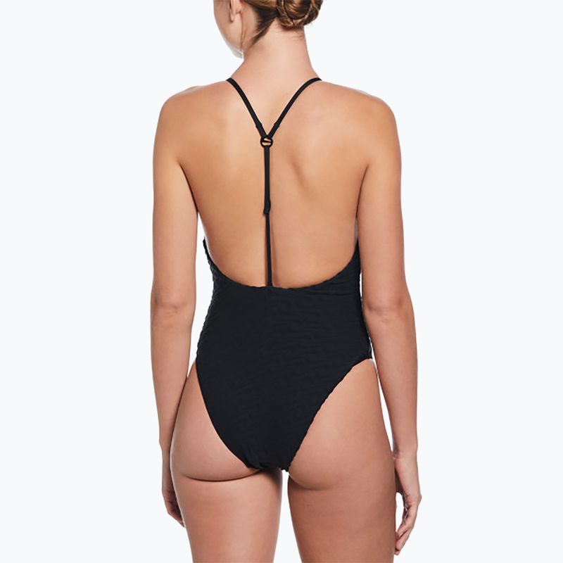 Dámské jednodílné plavky Nike Swoosh Link Y-Back black 3