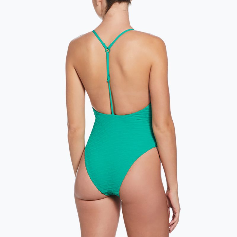 Dámské jednodílné plavky Nike Swoosh Link Y-Back stadium green 3