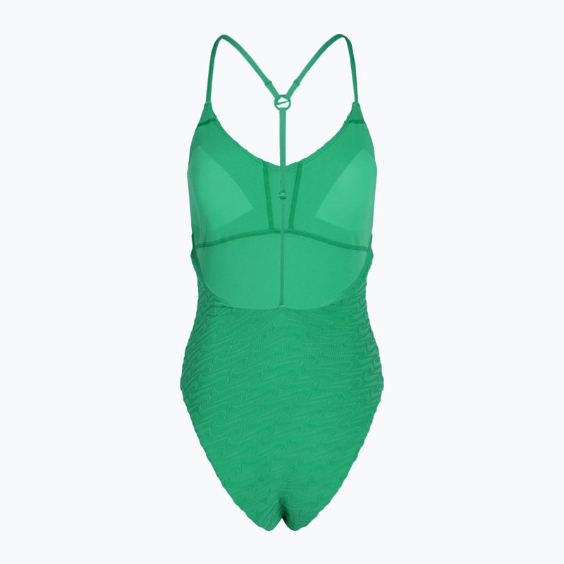Dámské jednodílné plavky Nike Swoosh Link Y-Back stadium green 2