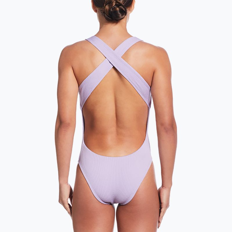 Dámské jednodílné plavky Nike Elevated Essential Crossback hydrangeas 3
