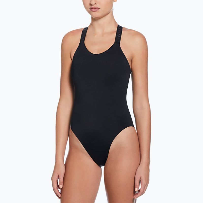Dámské jednodílné plavky Nike Hydralock Fusion Racerback black