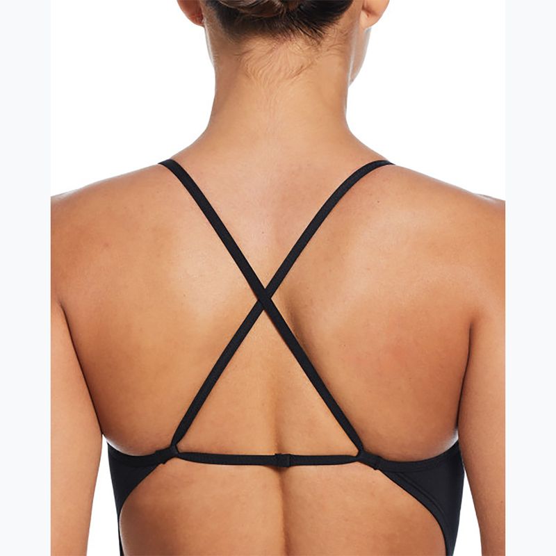 Dámské jednodílné plavky Nike Hydrastrong Adjustable Crossback black 5