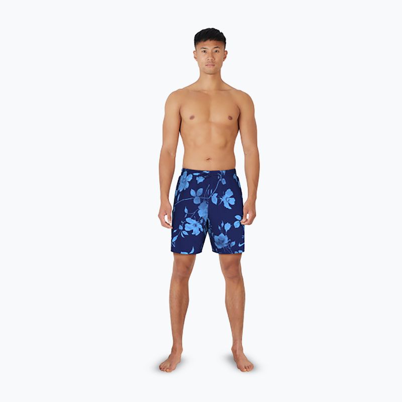 Pánské plavecké šortky Nike Fine Floral 7" Volley midnight navy 5