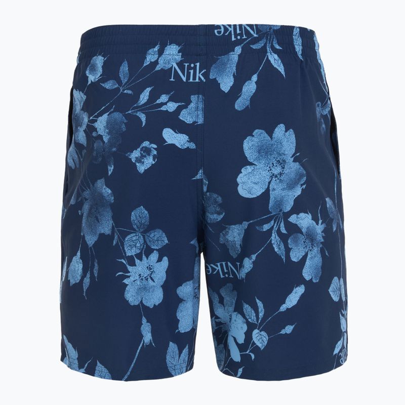 Pánské plavecké šortky Nike Fine Floral 7" Volley midnight navy 2