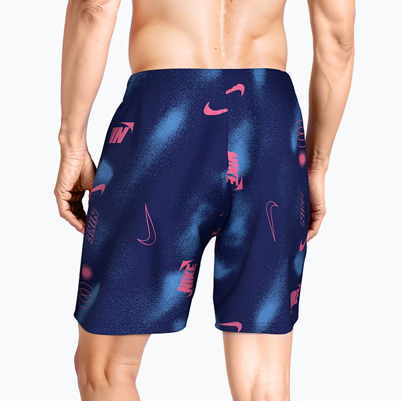 Pánské plavecké šortky Nike Multi Print 7" Volley midnight navy 3