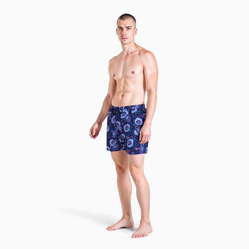 Pánské plavkové šortky Nike Multi Poppy Print 5" Volley midnight navy 2