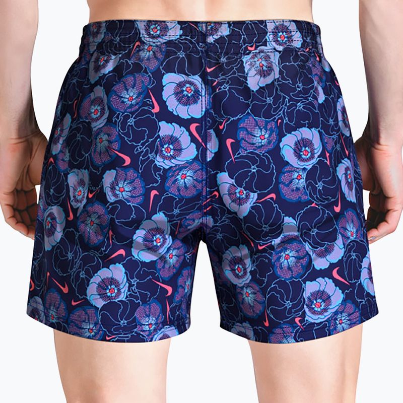Pánské plavkové šortky Nike Multi Poppy Print 5" Volley midnight navy 3