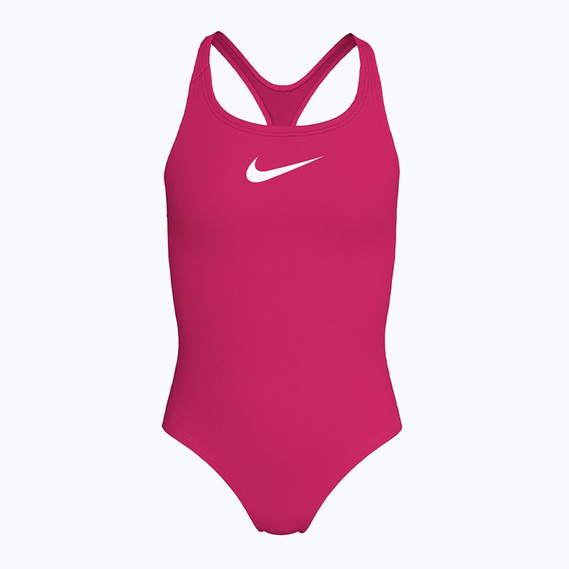 Dětské jednodílné plavky Nike Essential Racerback rush pink