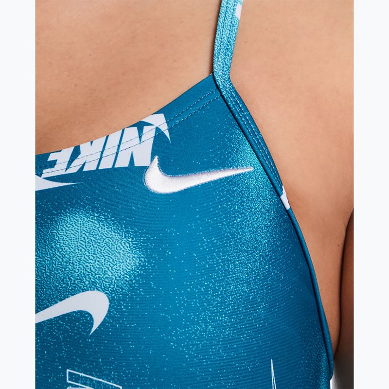 Dámské jednodílné plavky Nike Hydrastrong Cutout green abyss 4