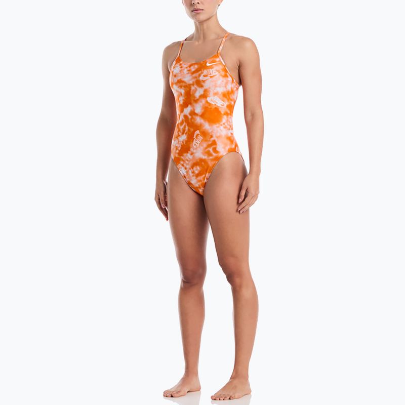 Dámské jednodílné plavky Nike Hydrastrong Cutout bright ceramic 2