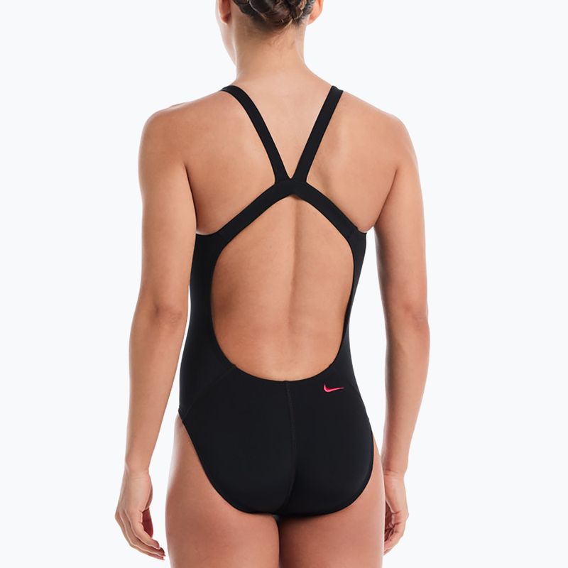 Dámské jednodílné plavky Nike Hydrastrong Logo Graphic Fastback black 3
