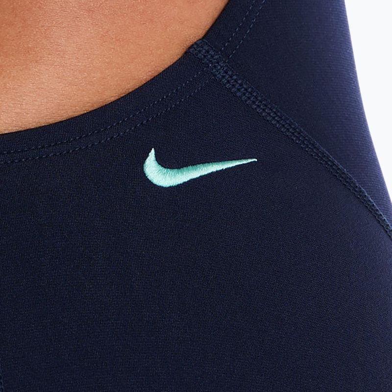 Dámské jednodílné plavky Nike Hydrastrong Logo Graphic Fastback midnight navy 5