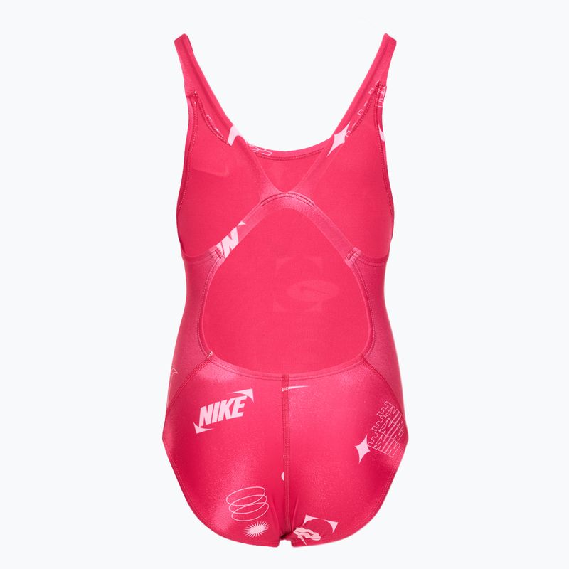 Dětské jednodílné plavky Nike Hydrastrong Fastback rush pink 2