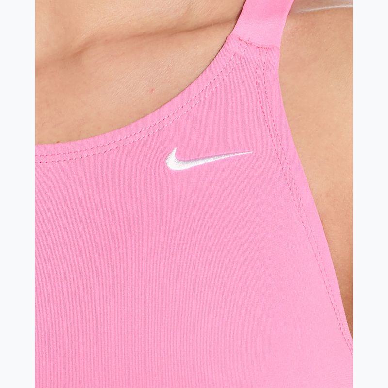 Dámské jednodílné plavky Nike Hydrastrong Solid pink glow 4