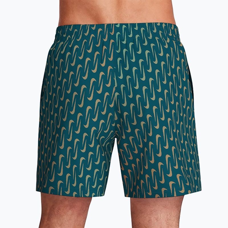 Pánské plavkové šortky Nike Breaker Swoosh 5" Volley green abyss 4