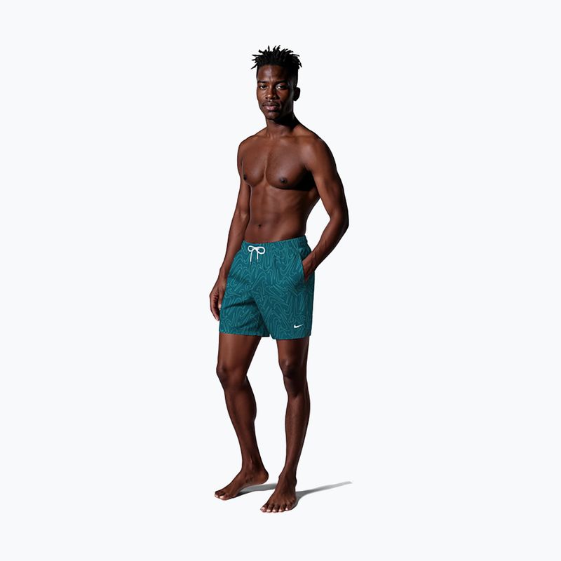 Pánské plavkové šortky Nike Breaker Logofetti 5" Volley green abyss 2