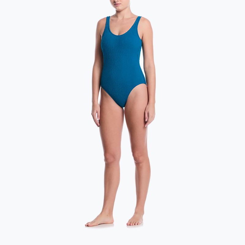 Dámské jednodílné plavky Nike Shoreline Pucker Scoop Neck black 2