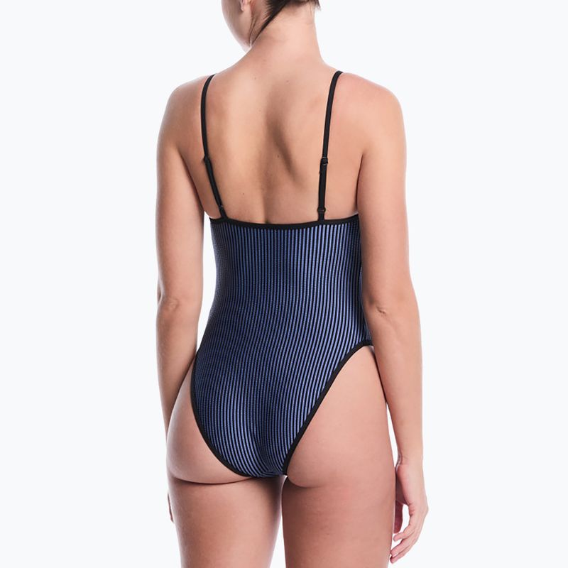 Dámské jednodílné plavky Nike Ocean Bound Ripple Texture Square Neck slate 3